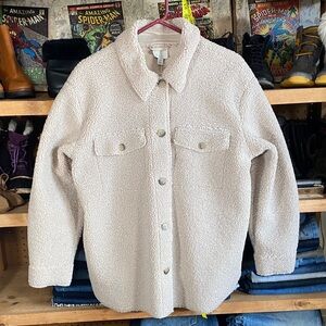 Joie Teddy Fleece Shacket – Cream – Size Large